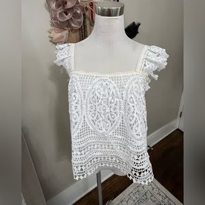 In Loom Hazel Crochet Lace Tank